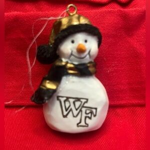 Wake Forest Collegiate Snowman Holiday Ornament